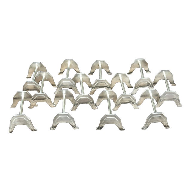 Large Art Deco Silver-Plated Arceaux Knife Rests by Victor Saglier Ee Frères, France, 1930s, Set of 12 For Sale