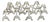Large Art Deco Silver-Plated Arceaux Knife Rests by Victor Saglier Ee Frères, France, 1930s, Set of 12 For Sale