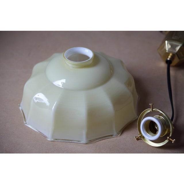 Art Nouveau Pull Down Brass Pendant Light, 1890s For Sale - Image 16 of 18