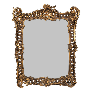 19th Century Louis XV Style Mirror with Gilt Wood Frame Surround, 1970s