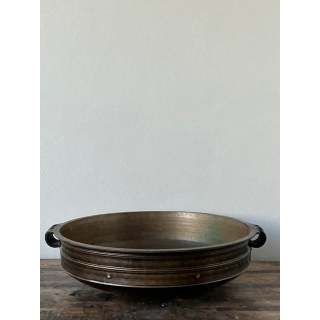 Rustic Vintage Boho Bronze Urli Bowl For Sale - Image 3 of 10