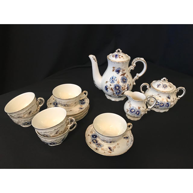 Vintage Zsolnay Hand Painted Porcelain Coffee Set of 15 Chairish