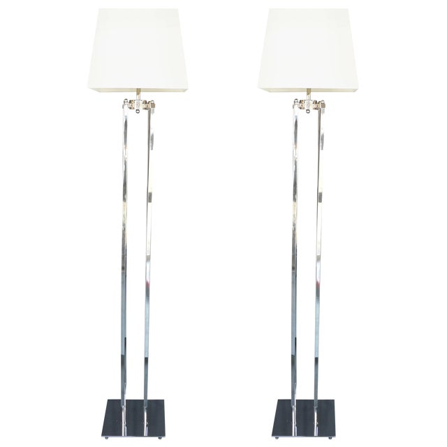 American Deco Floor Lamps - a Pair For Sale