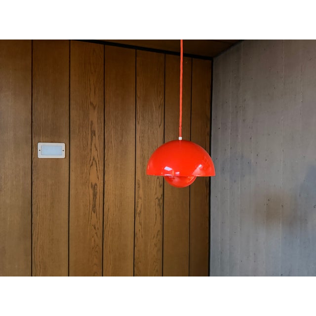 1960s Flower Pot Pendant Lamp by Verner Panton for Louis Poulsen, Denmark, 1960s For Sale - Image 5 of 9