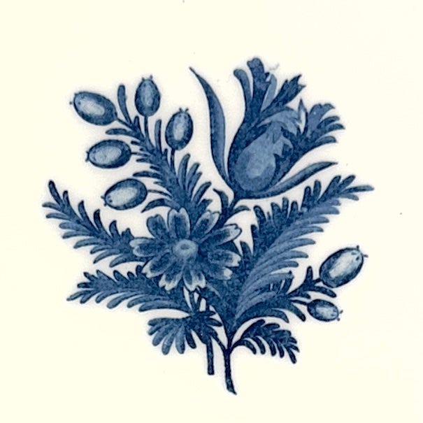 Ceramic Eclectic Cornflower & Cream Vintage Wall Plate Curation - Group of 13 For Sale - Image 7 of 18