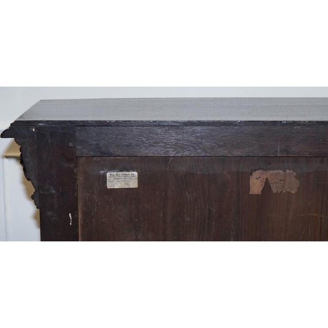 Antique Oak Greenman & Lionheads Dwarf Open Bookcase, 1880 For Sale - Image 16 of 17