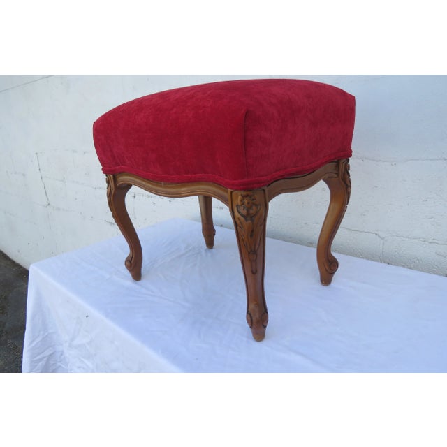 French Vintage 1960s Footstool Ottoman 6129 For Sale - Image 14 of 14