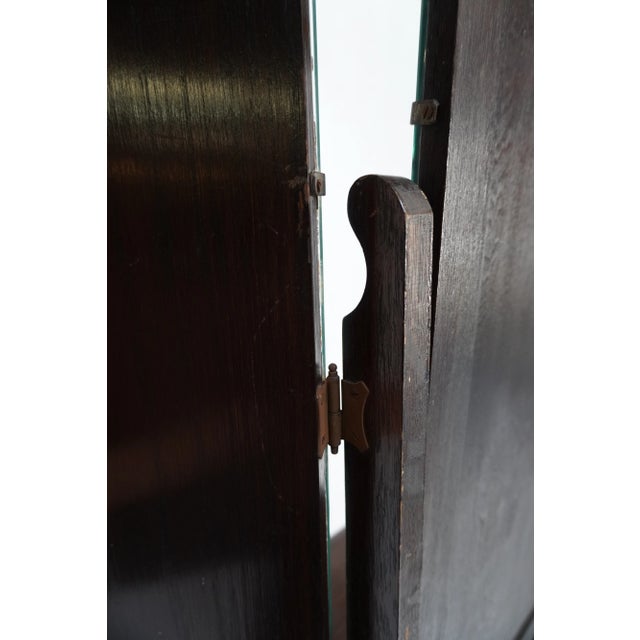 Brown Early 20th Century Wood Dresser With Tri-Fold Mirror For Sale - Image 8 of 14