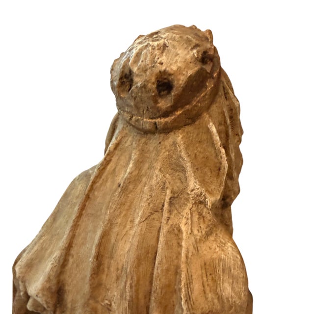17th Century 16th/17th Century Carved Gilt and Polychromed Madonna and Child Sculpture For Sale - Image 5 of 7