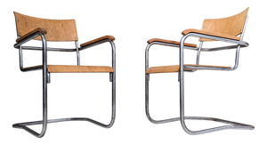 B 34 Armchairs by Marcel Breuer for Samal & Co., 1930s, Set of 2