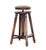 Art Deco Matthew Izzo Home Public House Recycled Birch Wood Bar Stool With Ochre Leather Seat and Nailheads For Sale - Image 3 of 3