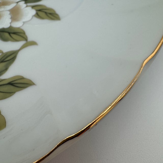 Shafford China 1950s Snack Plates in Chinese Garden by Shafford 8 1/8" - Set of 3 For Sale - Image 4 of 7