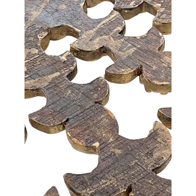 Large Size Mid Century Carved Gilt Wood Sunburst Mirror For Sale - Image 16 of 18