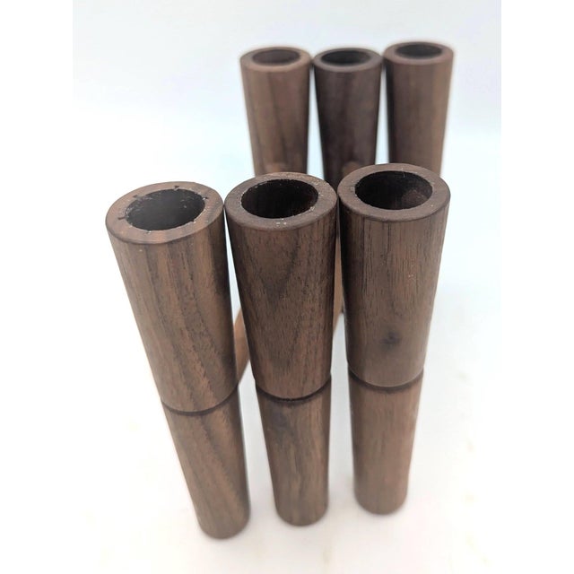 1960s Danish Teak Wood Candelabra For Sale In Miami - Image 6 of 10