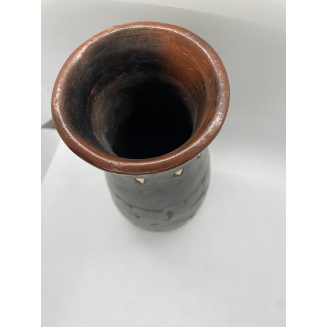 Late 20th Century Indonesian Handmade Tall Wood Vase For Sale - Image 4 of 5