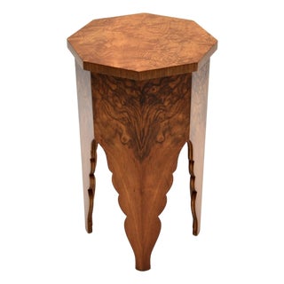 Art Deco Burr Walnut and Elm Side Table, 1930 For Sale