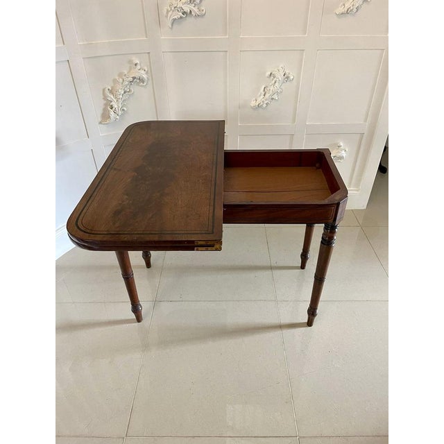 Antique George III Mahogany Card Table, 1820s For Sale - Image 6 of 15
