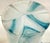Tall 15.5” Vintage Italian Blown Glass Fazzoletto Lily Vase – Aqua Alabastro Swirl For Sale In San Diego - Image 6 of 14