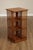 High Quality American Made Solid Oak Slatted Side Open Bookcase On Revolving Base