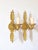 Louis XVI style gilt brass wall sconces Height 30.7 cm Width 7.3 cm Depth 14.5 cm In good condition. European Plug (up to...