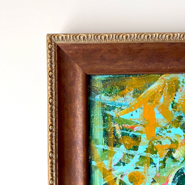 Early 21st Century Gilt Abstract Mixed Media Painting For Sale - Image 5 of 7