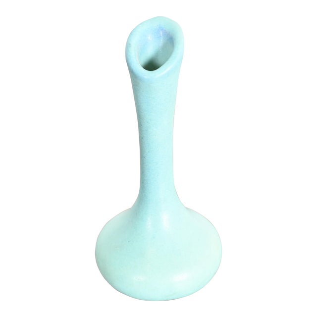 Van Briggle Arts & Crafts Turquoise Glazed Ceramic Bud Vase For Sale