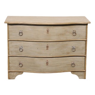 19th C.entury Swedish Painted Serpentine Chest, 19th C. For Sale