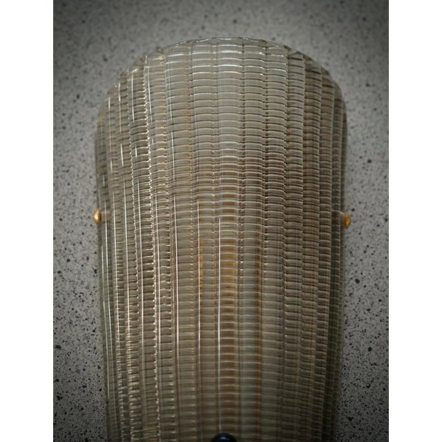 Mid-Century Modern Murano Art Glass and Brass Wall Light, 2000s For Sale - Image 3 of 8