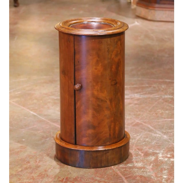 Late 19th Century 19th Century French Louis Philippe Walnut Somno Table With Leather Top For Sale - Image 5 of 9