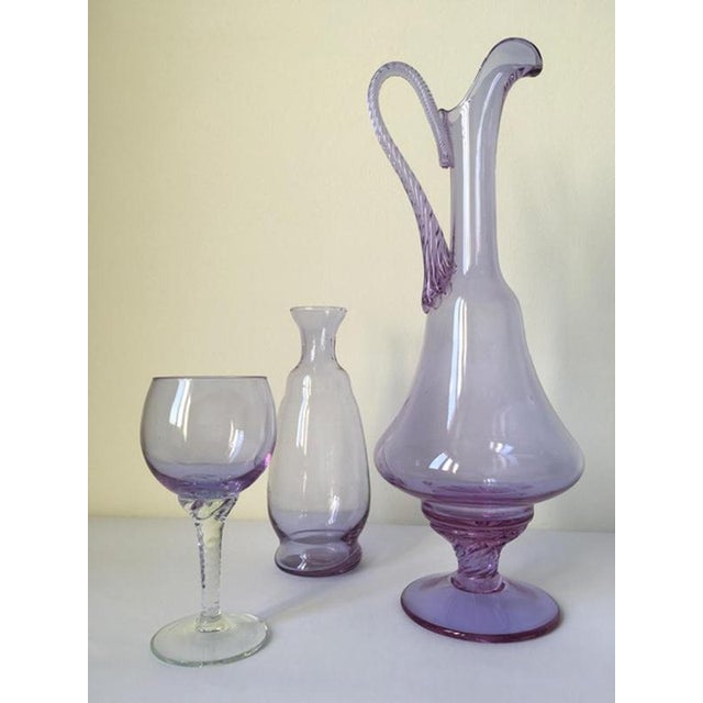 Postmodern Purple Murano Glass Bottle, Italy, 1960s For Sale - Image 16 of 18