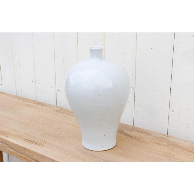 1950s Elegant White Porcelain Jar For Sale - Image 5 of 8