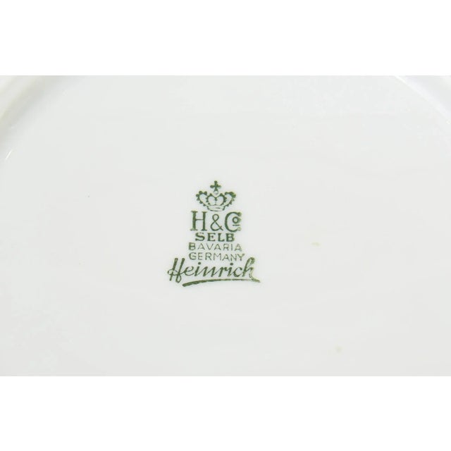 Vintage Hallmarked Heinrich Bavaria Porcelain White Bisque Bowl With Textured Organic Design MCM For Sale - Image 10 of 10