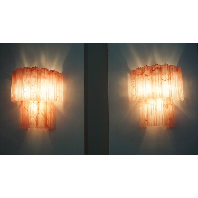 Vintage Murano Glass Tube Wall Sconces, 1990, Set of 2 For Sale - Image 15 of 16
