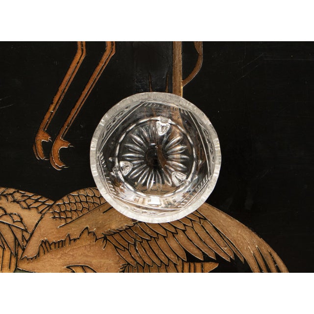 Transparent Bohemian Crystal Small Footed Serving Bowl, Circa 1970s For Sale - Image 8 of 11