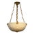 Neoclassical Style Cast Glass and Brass Pendant Light Fixture, Circa 1910 For Sale