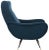 Velvet Retro Mid Century Accent Chair in Navy For Sale - Image 4 of 10
