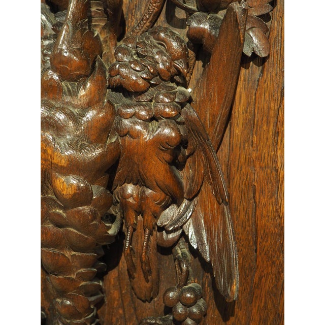 19th Century French Oval Black Forest Game Plaque With Bark Trompe L’Oeil For Sale - Image 12 of 12