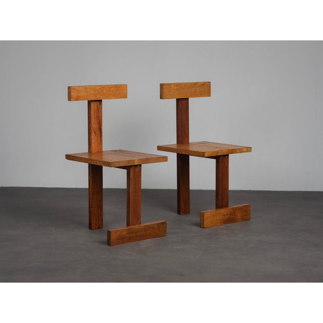 Vintage T-Back Chairs in Oak, 1960s, Set of 2 For Sale - Image 11 of 11