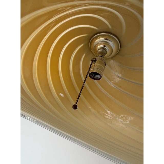 1970’s Italian Murano Glass Swirl Pendant Lamp Attributed to Venini For Sale In Miami - Image 6 of 12
