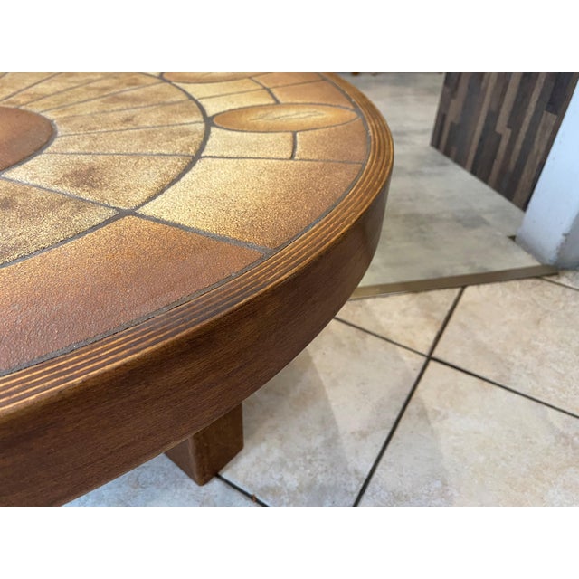 Round Oval Ceramic Coffee Table by Barrois Vallauris, 1960s For Sale - Image 11 of 18