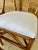 Wood Set of 6 Restored Coastal Rattan Dining Chairs in White Sunbrella For Sale - Image 7 of 11