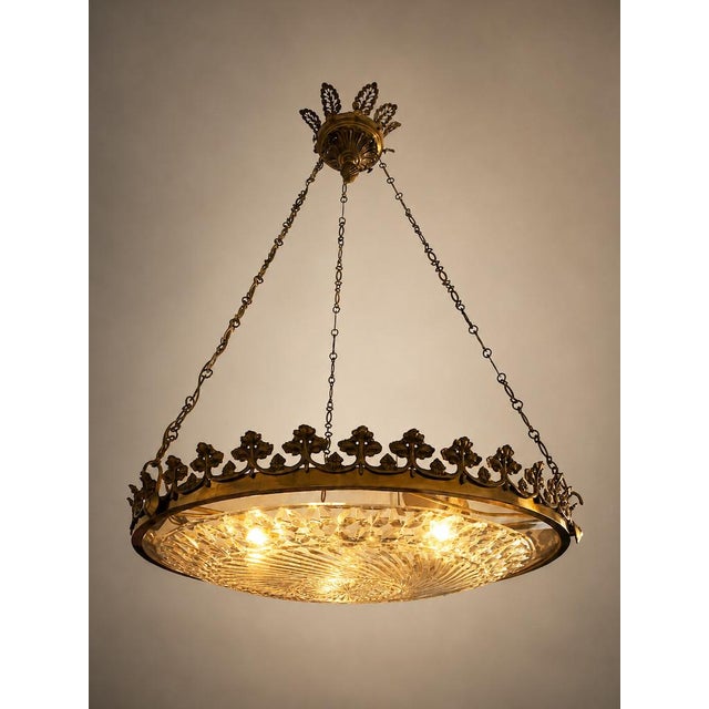 19th Century Crystal Chandelier with Leaves For Sale - Image 10 of 13