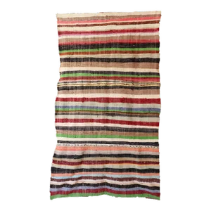 Moroccan Kilim Boucherouite Rug - 5'1" X 8'4" Ft