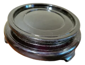 Round Black Lacquer Chinese Stand