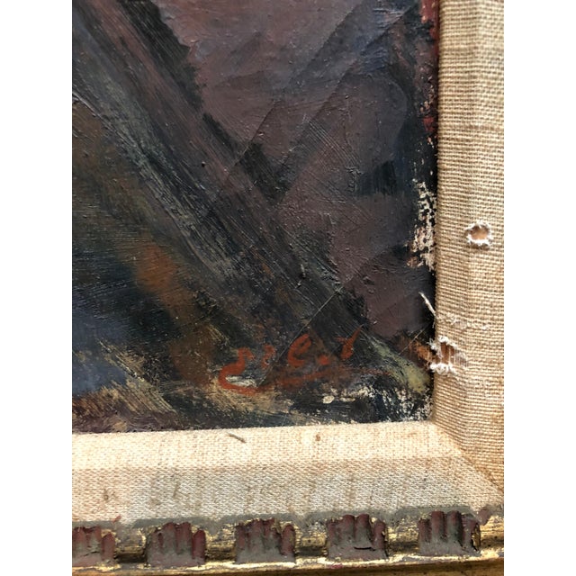 Textile Ozer Shabat, Judaica Oil Painting 1945 Palestine Old Jewish Man Polish Israeli Artist, 1945 For Sale - Image 7 of 7