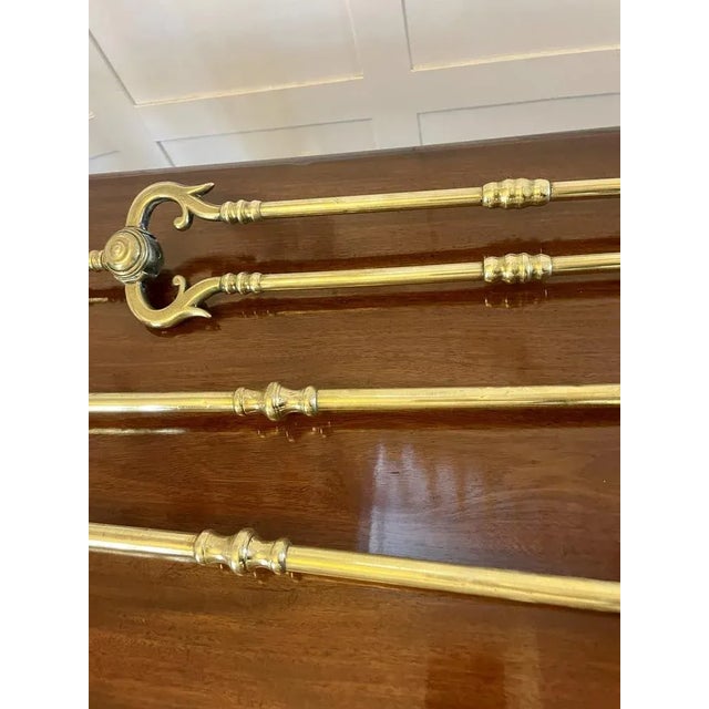 Early 19th Century George III Brass Fire Irons, 1800, Set of 3 For Sale - Image 5 of 8