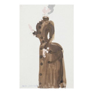 Costume Mixed Media on Paper by Alkis Matheos For Sale