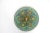 Vintage turquoise blue, decorated metal tray made by Baret Ware This has lots of patina, scratches and rust, as shown in...