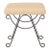 Panoplie Iron Loop Stool, Yellow Linen For Sale