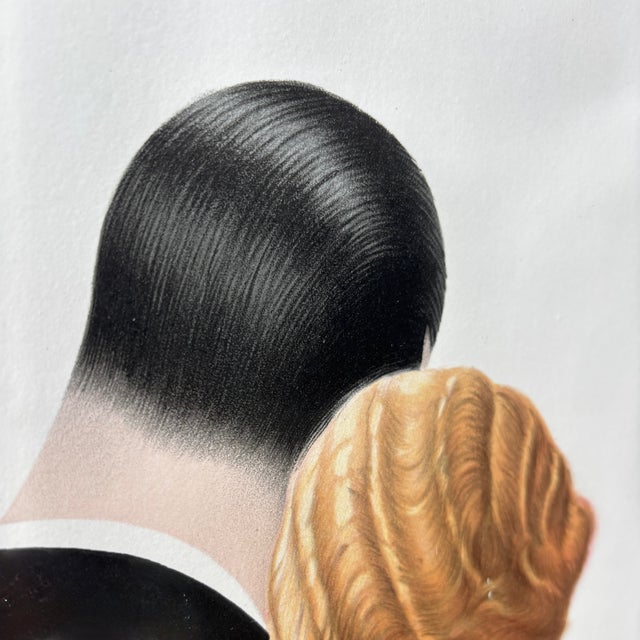 Wood 1930s Original French Art Deco Poster "Pétrole Hahn Pour Les Cheveux," by André Wilquin For Sale - Image 7 of 9
